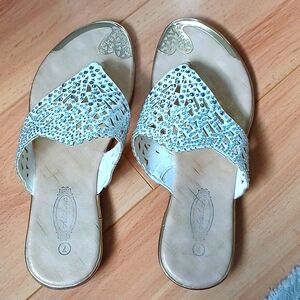 Womens Thong Fancy Flat Sandals